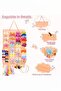2-Tier Stylish Felt Hair Accessory Organizer Bag -Wall Mount Storage for Hairpins & More - 3