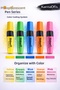 Set of 5 Vibrant Color Highlighters |   Water Based, 3 Tip Widths - 4