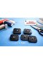 حامل تثبيت يدوي 2.5 سم أسود بوليستر قضبان 1 عبوة 4 قطع