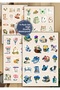 4-Piece Spring Themed Sticker Set Agenda Bullet Journal Planner Scrapbook D00039