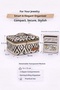 Jewelry Bag Compartment Organizer Box Travel Cosmetic Makeup Accessory Storage Organizer Gift Bohemian - 4