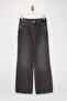 Siyah More Sustainable YUMUŞACIK Tencel Karışımlı Yüksek Bel Wide Leg Jeans TWOSS26JE00134 - 6