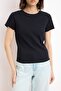 Wardrobe Essentials-Black-Ecru 2-Pack Fitted/Knit T-Shirt Stretchy Twoss26Ts00154 - 13