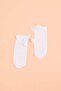 Ecru 2-Piece Ribbon Socks for Girls Tkdss26Co00015 - 2