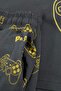 Anthracite Regular Cut Game Printed 100% Cotton Large Size Pajama Set Tmnss26Ai00001 - 7
