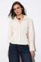 Limited Edition Bej Çiçek Nakış Detaylı Bele Oturan Poplin Gömlek TWOSS26GO00057 - 4