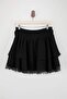 Black Short Ruffle Belt in Crepe Shorts Skirt Tdrss26Sr00006 - 7
