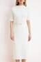 Ecru Plain Belted Midi Knit Dress TWOAW26EL00145 - 3