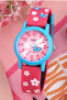 V23A-120Vy Pink Color Flower Pattern Girls' Wristwatch