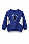 Rabbit Plush Applique Silver Detailed Sweatshirt (2-9 Years)