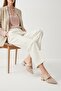 Desti̇ny Gold Buckle Single Strap Pointed Toe Women's Heeled Slippers - 6