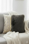pillowcase plush and velvet fabric Velvet Look square Throw Pillow Case with Gold Leather Accessories