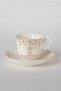 Set of 2 Gold Gilded Porcelain Coffee Cups