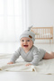 Baby Top Tie Emblem 4-Piece Cotton Beret - 4