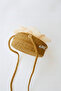 Beige Linen Floral Girl Straw Bag - 2