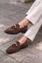 Vega Women's Loafer Beaded Soft Suede Anatomical Shoes C330-Brown - 2