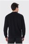 Organic Cotton Crew Neck Regular Black Men's Sweatshirt - 3