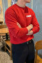 Men's Cmb Text Print Loose Red Sweatshirt - 2