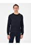 Navy Blue Slim Fit Crew Neck Sweater Sweater 50297117-Vr033