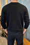 Men's Cmb Text Printed Loose Black Sweatshirt - 5