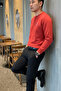 Men's Sorry Never Print Red Sweatshirt - 4