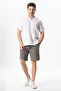 Elastic Waist Windproof Women'S/Men's Unisex Muslin Summer Shorts Gray Gray - 2
