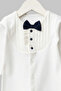 White Baby Boy 3-Piece Hospital Release Set – Bow Tie Jumpsuit, Hat and Blanket – 100% Cotton - 5