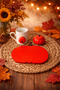 Handmade Orange Pumpkin Figure Plate Set - Pumpkin Turkish Delight Bowl with Lid - Pumpkin Cup Set of 3 - 7