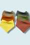100% cotton 6pcs Muslin Collar Baby Bib Double Layer with Two Snaps Unisex Eastern Scarf, Dribble Bib)