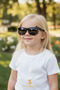 Bow Girl's Black Oval Frame Children's Sunglasses - 3