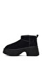 Women's Black Thick Soled Suede Leather Teddy Boots 25Wfd492910 - 4