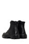 Men's Black Lace-Up Zippered Leather Casual Boots 25Wfd701018 - 6