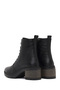 Women's Black Zippered Thick Heeled Leather Boots 25Wfd3403Ft - 7