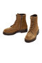 Women's Tan Zippered Thick Soled Suede Leather Boots 25Wfd188110 - 4