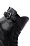 Women's Black Zippered Buckle Detailed Leather Casual Boots 25Wfd2904Ft - 7