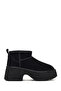 Women's Black Thick Soled Suede Leather Teddy Boots 25Wfd492910