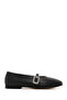 Women's Black Stone Leather Ballerinas 25Afd380918