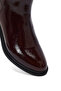 Women's Burgundy Zippered Patent Leather Boots 25Wfe400316 - 8