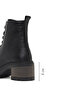 Women's Black Zippered Thick Heeled Leather Boots 25Wfd3403Ft - 2
