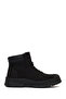 Men's Black Lace-Up Zippered Nubuck Leather Casual Boots 25Wfd6426V3