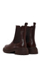 Women's Brown Thick Soled Leather Chelsea Boots 25Wfd141018 - 6
