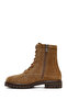 Women's Tan Zippered Thick Soled Suede Leather Boots 25Wfd188110 - 3