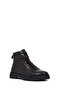Men's Black Zippered Leather Casual Boots 25Wfd695818 - 8