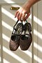 Women's Cerny Short Heeled Braided Shoes - Brown - 3