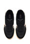Women's Black Lace-Up Thick-Soled Sports Shoes, Patterned Genuine Leather Sneaker 25Afe145314 - 7