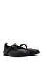 Women's Black Buckle Leather Ballerinas 25Afd204018 - 3