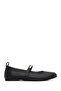 Women's Black Buckle Leather Ballerinas 25Afd204018
