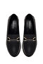 Women's Black Buckle Wedge Heeled Leather Comfort Loafer 25Afd154318 - 7