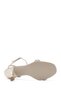 Women's Beige Ankle Buckle Stone Thin Heeled Shoes Sandals 25Sfe3911Ts - 5