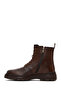 Men's Brown Lace-Up Zippered Leather Casual Boots 25Wfd681114 - 3